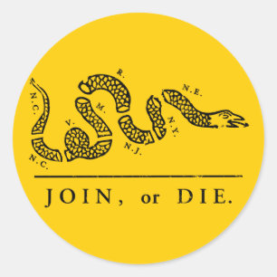 Join or Die - Libertarian Classic Round Sticker