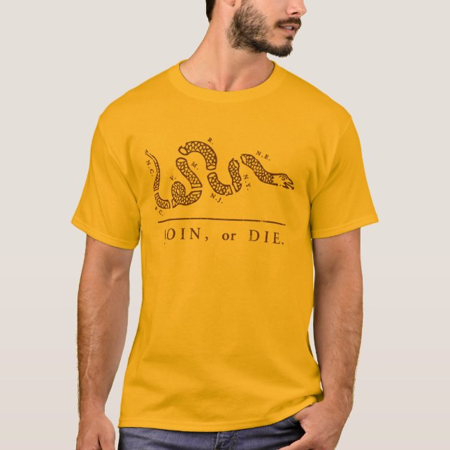 Join Or Die - Libertarian T-Shirt (Front)