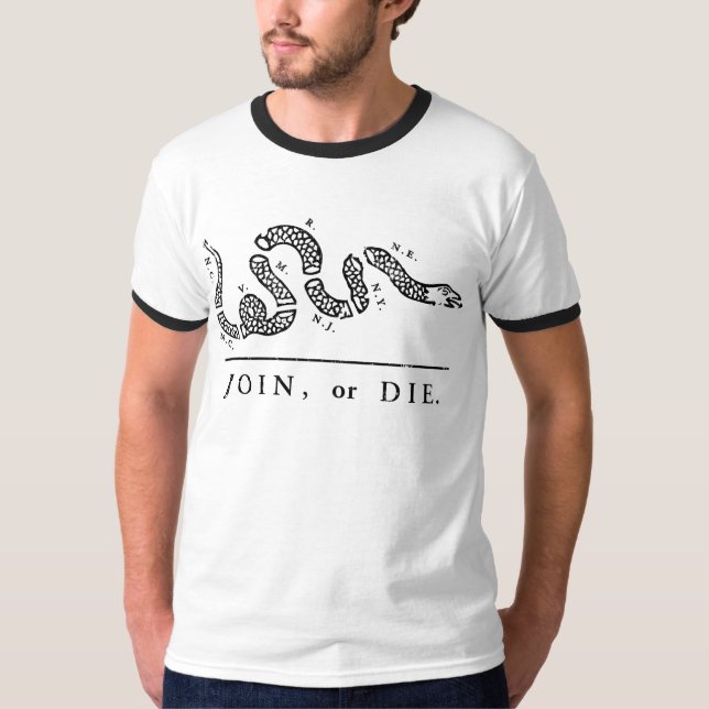 Join or Die - Libertarian T-Shirt (Front)