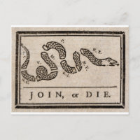 Join or Die Political Cartoon by Benjamin Franklin