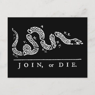 Join or Die Postcard