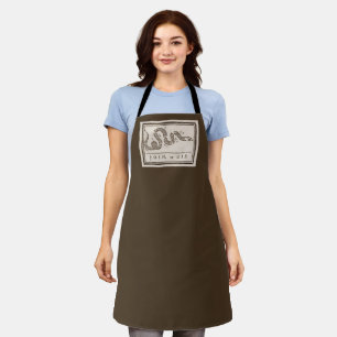 Join or Die Rattlesnake: Cartoon Benjamin Franklin Apron