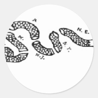 Join Or Die Snake Classic Round Sticker