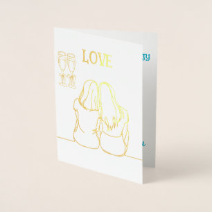 Join our engagement party foil card