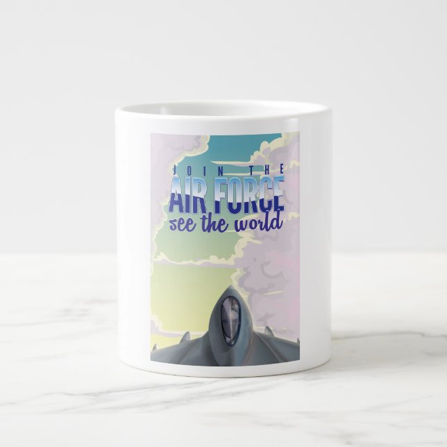 Join the Air Force Poster. Large Coffee Mug (Front)