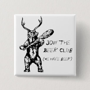 Join the Beer Club 15 Cm Square Badge