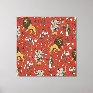 Join The Circus Pattern Canvas Print