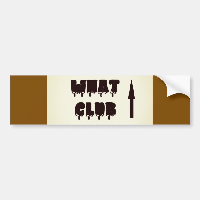 JOIN THE CLUB FUN DESIGN WITH TEXT BUMPER STICKER (Front)