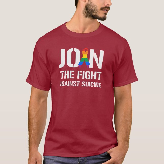 Join the fight against LGBT suicide T-Shirt (Front)