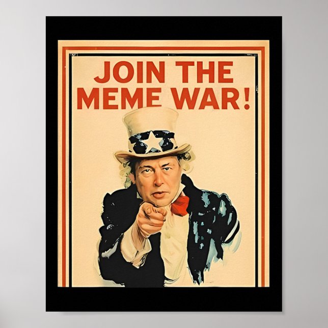 Join The Meme War Trump  Poster (Front)