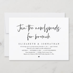 Join The Newlyweds For Wedding Elopement Brunch Invitation