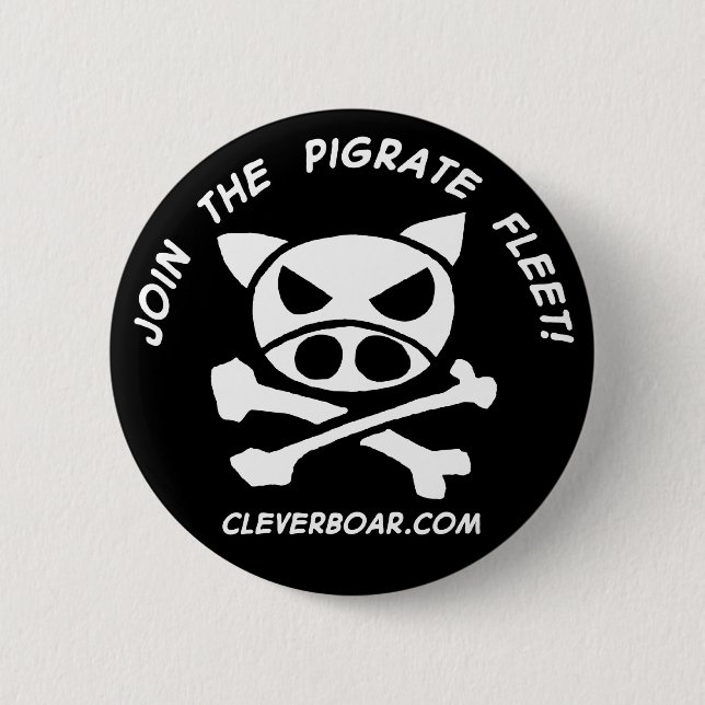 Join the Pigrates 6 Cm Round Badge (Front)