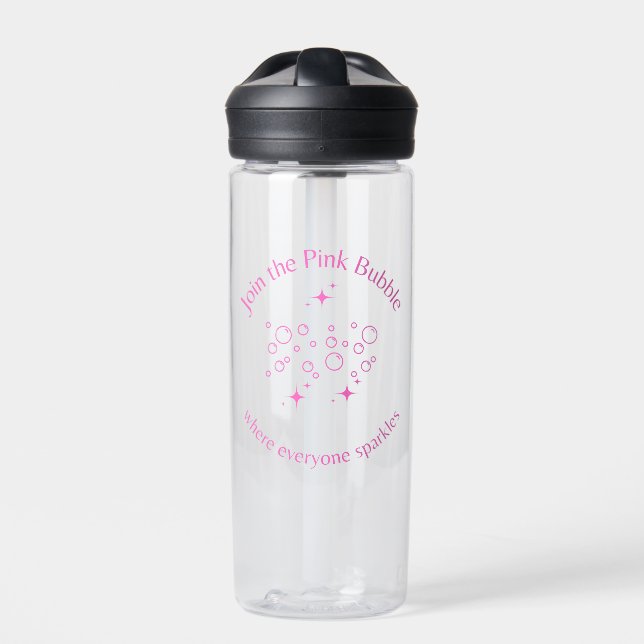 Join the Pink Bubble Water Bottle (Front)