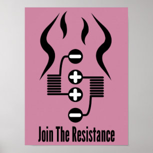 Join The Resistance - Pink Poster