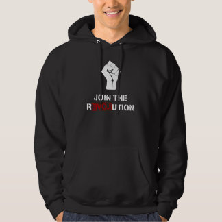 Join The Revolution - Black Mens Fleece Hoodie