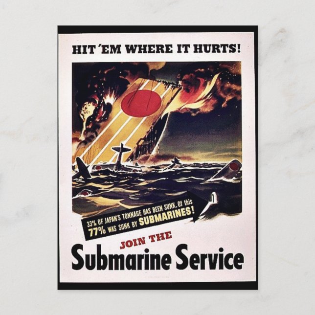 Join The Submarine Service Postcard (Front)