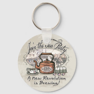 Join the Tea Party Tea Shirts and Gifts Key Ring