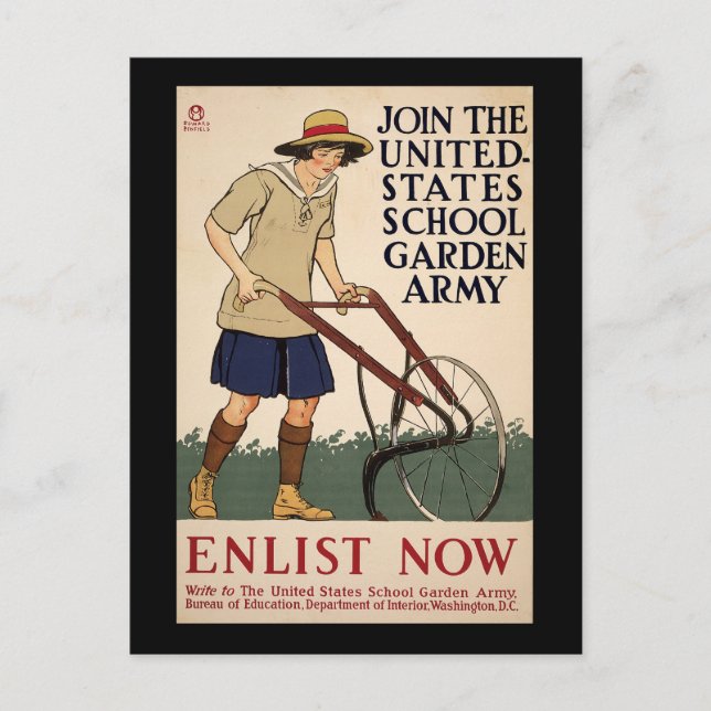 Join The United States School Garden Army Postcard (Front)