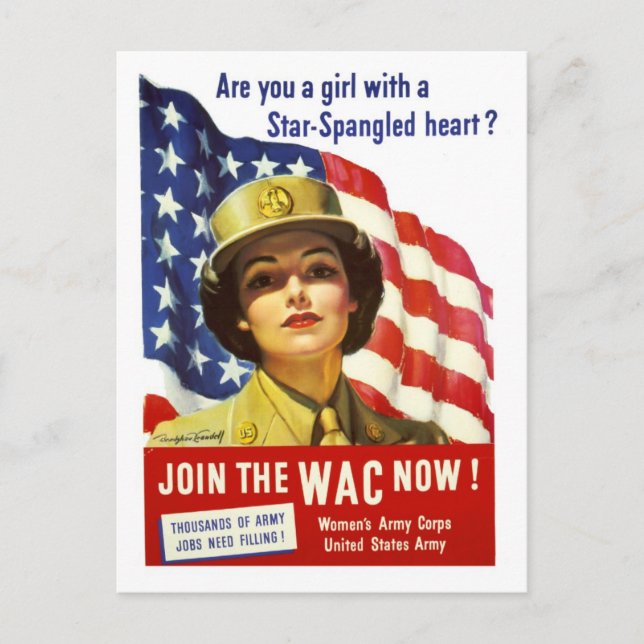 Join the WAC now! War Poster Postcard (Front)