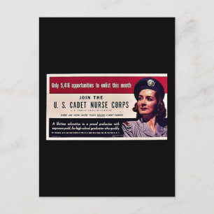 Join Tht U.S. Cadet Nurse Corps Postcard
