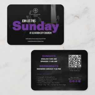 Join Us Church Invitation Calling Card Template