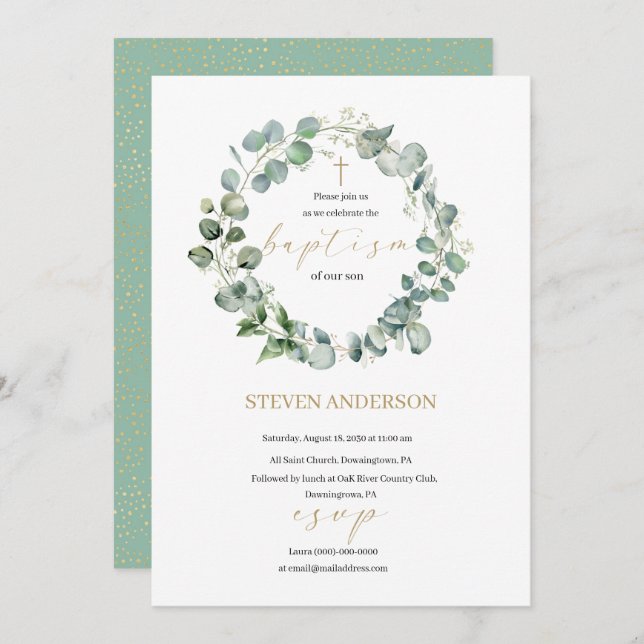 Join us for a baptism  invitation (Front/Back)