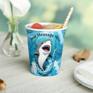 Join Us For a Bite Shark Paper Cups