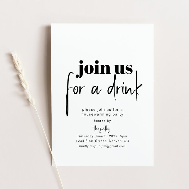 Join us for a Drink Housewarming Party Invite (Creator Uploaded)