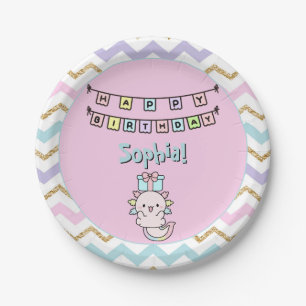 Join us for A LOTL fun! Birthday Axolotl Paper Plate