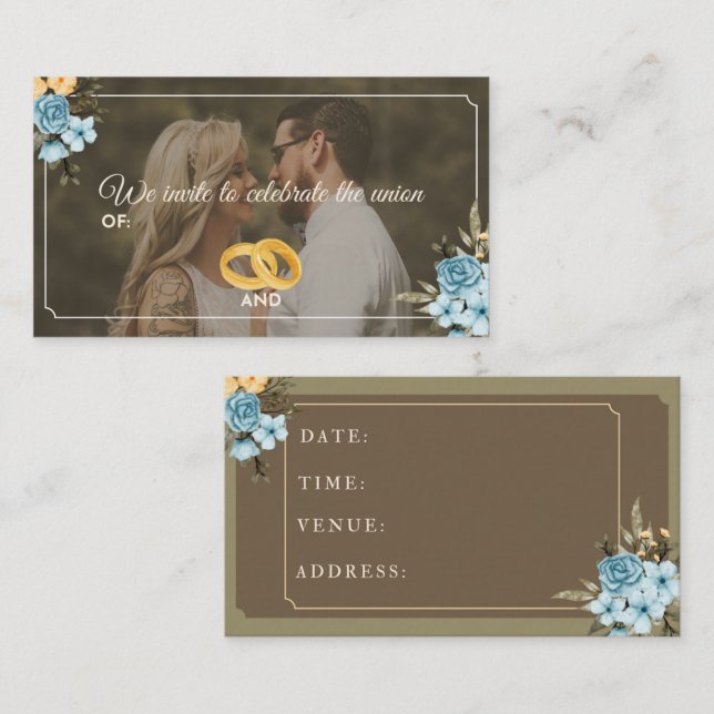 Join Us For our Wedding Celebration! Business Card (Front/Back)