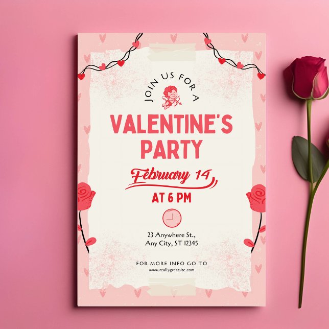 Join Us For Valentine's Party Card (Creator Uploaded)