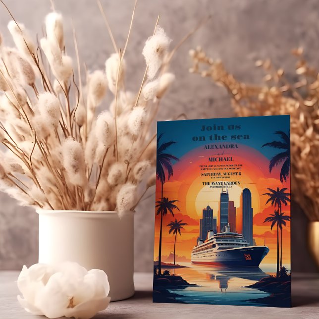  Join us on the sea cruise wedding Invitation (Creator Uploaded)