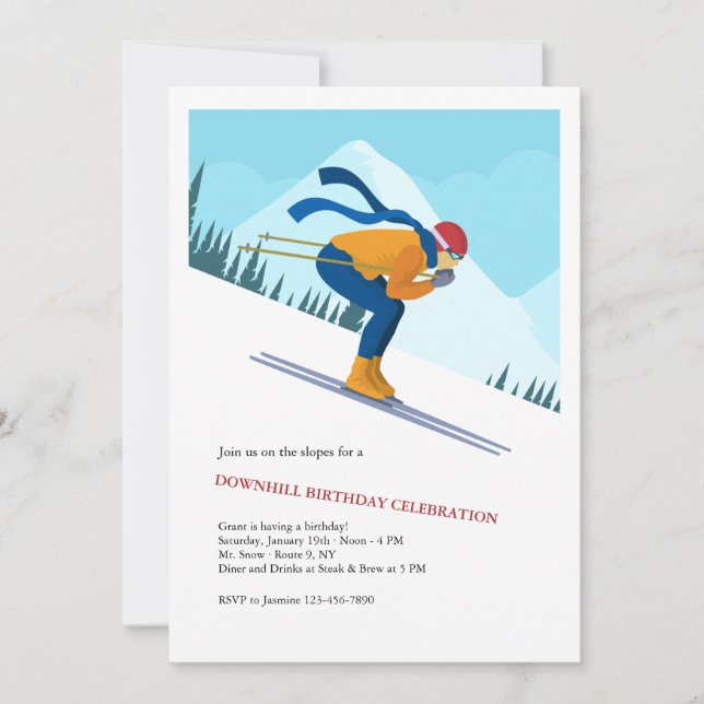 Join Us On The Slopes Party Invitation (Front)