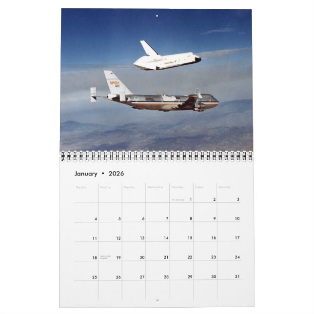 Join Us On The Space Shuttle Calendar (Jan 2026)