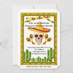 Join Us To Celebrate Hispanic Heritage Month Party Invitation