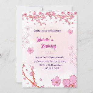 Join Us to Celebrate Michelle's Birthday Invitation