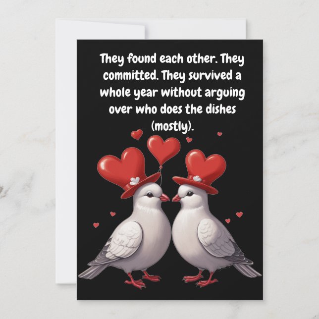 Join Us to Celebrate One Year of Love Invitation (Front)