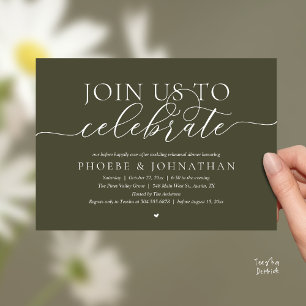 Join Us To Celebrate, Wedding Rehearsal Dinner Invitation
