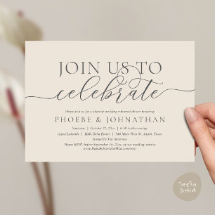 Join Us To Celebrate, Wedding Rehearsal Dinner Invitation