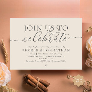 Join Us To Celebrate, Wedding Rehearsal Dinner Invitation