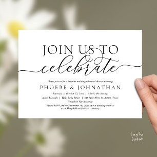 Join Us To Celebrate, Wedding Rehearsal Dinner Invitation