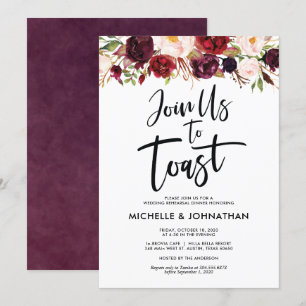 Join us to toast, Wedding Rehearsal Dinner Invites