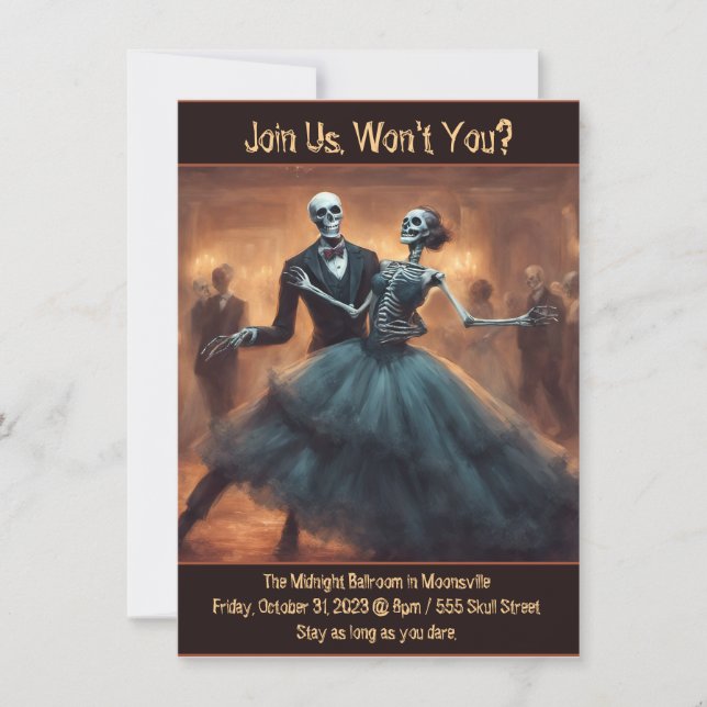Join Us, Won't You? Halloween Dance Party Invitation (Front)