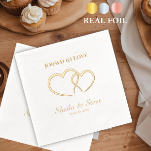 Joined in Love Wedding Foil Napkins