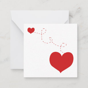 joined together red hearts card
