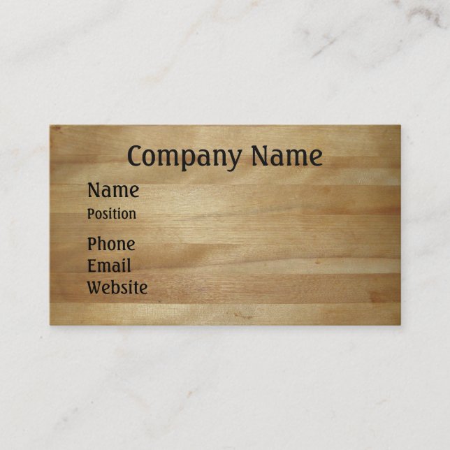 Joined Wood Strips, Wood Floor, Wood Background Business Card (Front)
