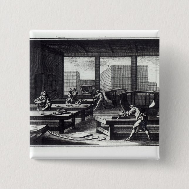 Joiner's workshop 15 cm square badge (Front)