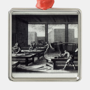 Joiner's workshop metal tree decoration