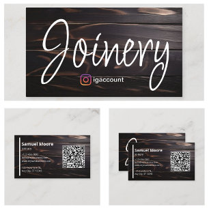 Joinery Visit Designs Templates Ebony Wood Business Card