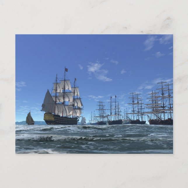 Joining the Fleet. Postcard (Front)